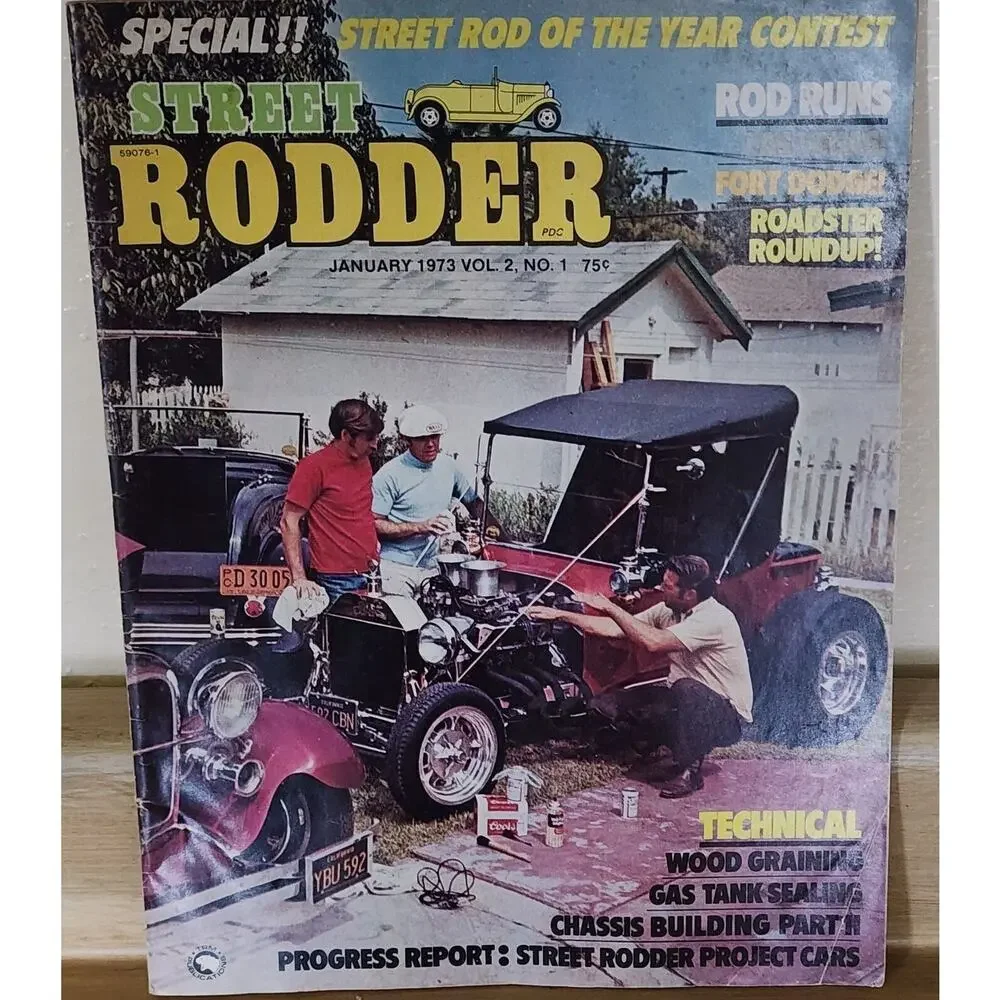 January 1973 STREET RODDER Magazine, Street Rod Of The Year Contest See Pictures